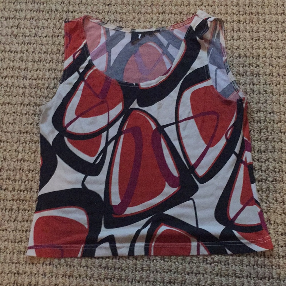 Interesting printed tank top